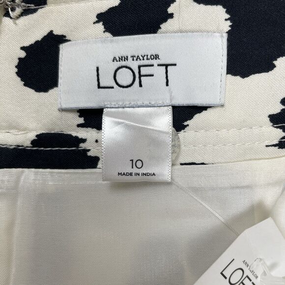 NWT Ann Taylor LOFT Skirt Animal Print Pencil Straight Silk Blend Office-10 - Picture 7 of 11
